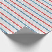 Wavy Nautical Stripes Geschenkpapier (Ecke)