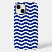 Wavy Navy Stripes Graphic Case-Mate iPhone Hülle (Rückseite)