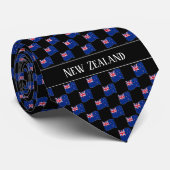 Wavy New Zealand Flag Pattern Krawatte (Gerollt)