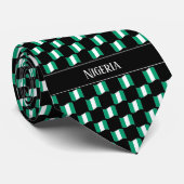 Wavy Nigeria Flag Pattern Krawatte (Gerollt)
