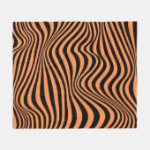 Wavy Optical Illusion Muster Fleecedecke (Vorderseite (Horizontal))