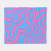 Wavy Optical Illusion Muster Fleecedecke (Vorderseite (Horizontal))