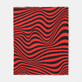 Wavy Optical Illusion Muster Fleecedecke