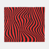 Wavy Optical Illusion Muster Fleecedecke (Vorderseite (Horizontal))