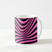 Wavy Optical Illusion Muster Kaffeetasse (VorderseiteRechts)