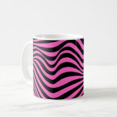 Wavy Optical Illusion Muster Kaffeetasse (Vorderseite Links)