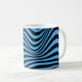Wavy Optical Illusion Muster Kaffeetasse (VorderseiteRechts)