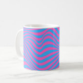 Wavy Optical Illusion Muster Kaffeetasse (Vorderseite Links)