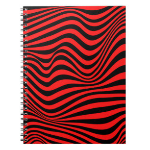 Wavy Optical Illusion Muster Notizblock