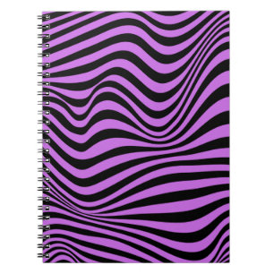 Wavy Optical Illusion Muster Notizblock