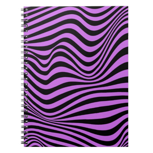 Wavy Optical Illusion Muster Notizblock (Vorderseite)