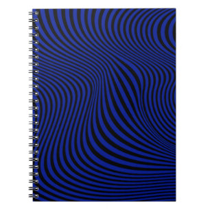 Wavy Optical Illusion Muster Notizblock