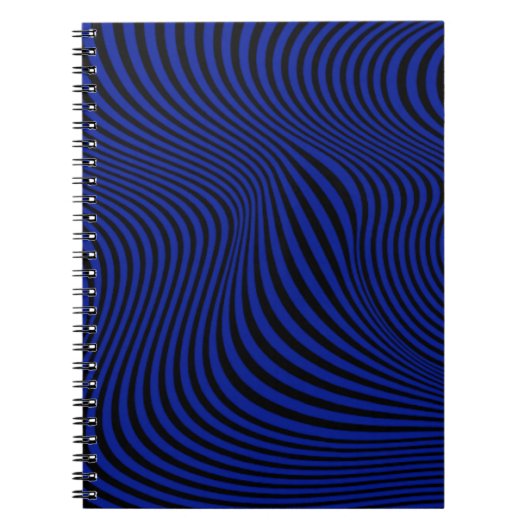 Wavy Optical Illusion Muster Notizblock (Vorderseite)