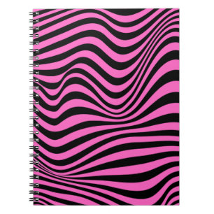 Wavy Optical Illusion Muster Notizblock