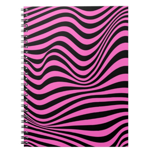Wavy Optical Illusion Muster Notizblock (Vorderseite)