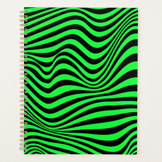 Wavy Optical Illusion Muster Planer (Vorderseite)