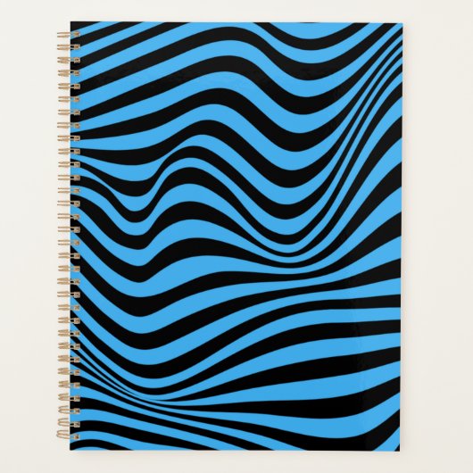 Wavy Optical Illusion Muster Planer (Vorderseite)