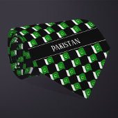 Wavy Pakistan Flag Pattern Krawatte