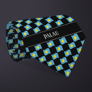 Wavy Palau Flag Pattern Krawatte