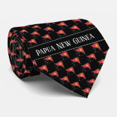 Wavy Papua Neues Guinea-Flag-Muster Krawatte (Gerollt)