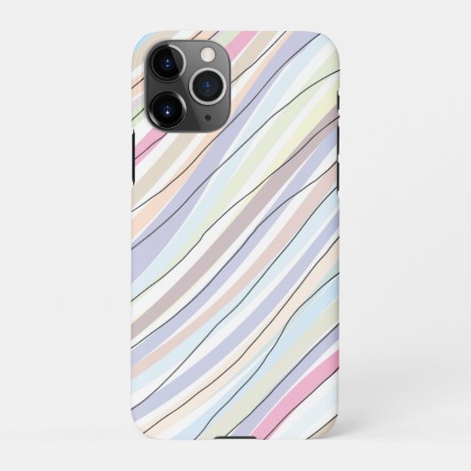 Wavy Pastel Colors Design iPhone Hülle (Rückseite)