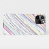 Wavy Pastel Colors Design iPhone Hülle (Rückseite (Horizontal))
