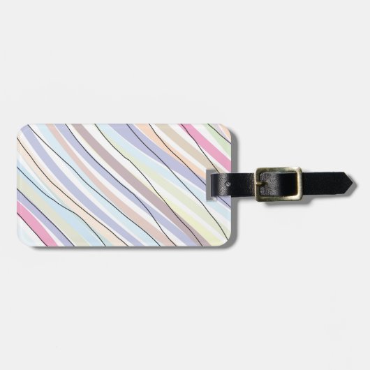 Wavy Pastel Colors Gepäckanhänger (Vorderseite horizontal)