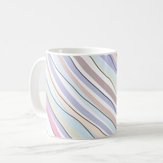 Wavy Pastel Colors Kaffeetasse (Vorderseite Links)