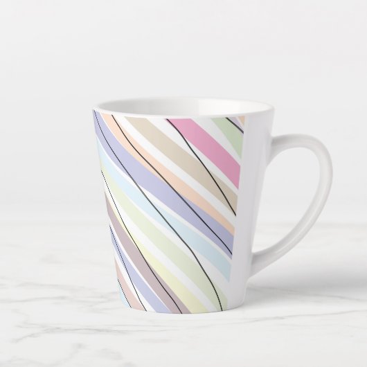 Wavy Pastel Colors Milchtasse (Rechts)