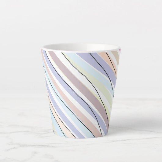Wavy Pastel Colors Milchtasse (Vorderseite)