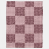 Wavy Patched Faded Rose/Rose Gold Plaid Fleecedecke (Vorderseite)