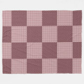 Wavy Patched Faded Rose/Rose Gold Plaid Fleecedecke (Vorderseite (Horizontal))