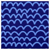 Wavy Pattern - Baby Blue on Deep Navy Stoff (Muster)