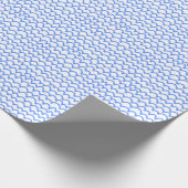 Wavy Pattern - Baby Blue on White Geschenkpapier (Ecke)