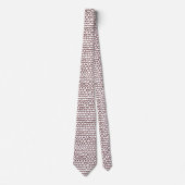 Wavy Pattern - Dunkelbraun auf Weiß Krawatte (Vorderseite)