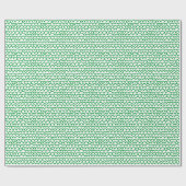 Wavy Pattern - Grass Green on White Geschenkpapier (Flach)