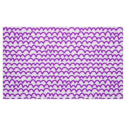 Wavy Pattern - Lila auf White Stoff (Fat Quarter (45,7 x 55,9 cm))
