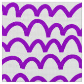 Wavy Pattern - Lila auf White Stoff (Nahaufnahme)