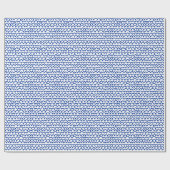 Wavy Pattern - Navy Blue on White Geschenkpapier (Flach)