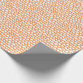 Wavy Pattern - Orange auf Weiß Geschenkpapier (Ecke)
