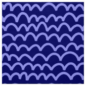 Wavy Pattern - Pastel Blue on Deep Navy Stoff (Muster)