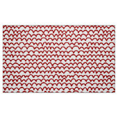Wavy Pattern - Ruby Red on White Stoff (Fat Quarter (45,7 x 55,9 cm))