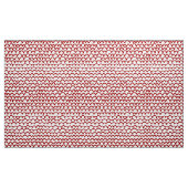 Wavy Pattern - Ruby Red on White Stoff (Yard (91,4 cm))