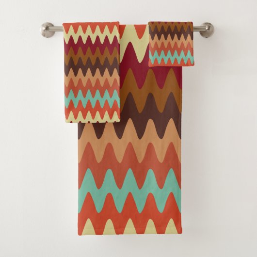 Wavy Pattern Sedona Südwest Badhandtuch Set (Insitu)