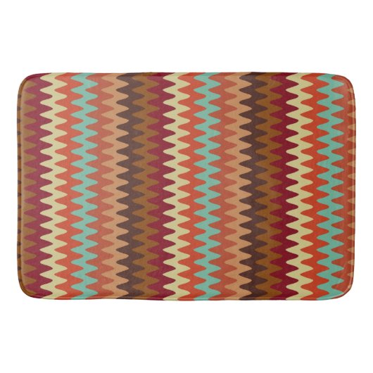 Wavy Pattern Sedona Südwest Bath Mat Badematte (Vorderseite)