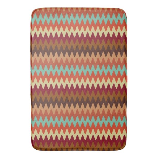 Wavy Pattern Sedona Südwest Bath Mat Badematte (Vorderseite Vertikal)
