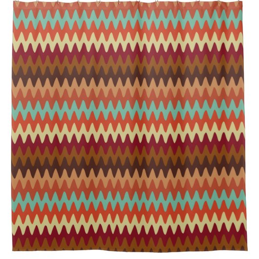 Wavy Pattern Sedona Südwest Duschvorhang (Vorderseite)