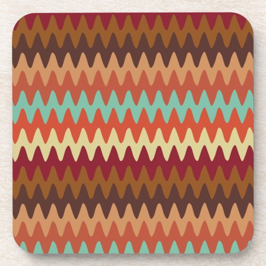 Wavy Pattern Sedona Südwest Getränkeuntersetzer (Vorderseite)