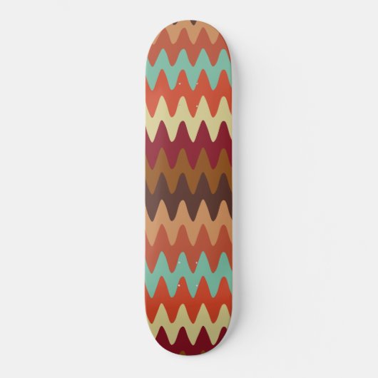 Wavy Pattern Sedona Südwest Skateboard (Vorderseite)