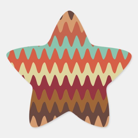 Wavy Pattern Sedona Südwest Stern-Aufkleber (Vorderseite)